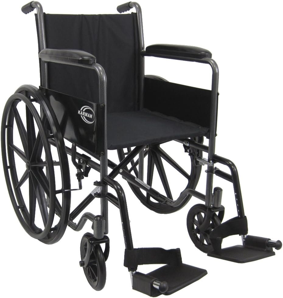 Karman Lightweight wheelchair with removable footrest, 18